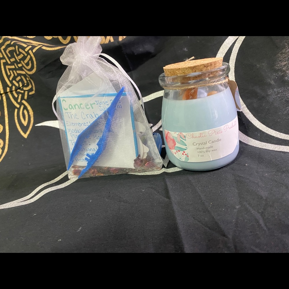 Crystal Candle- Cancer